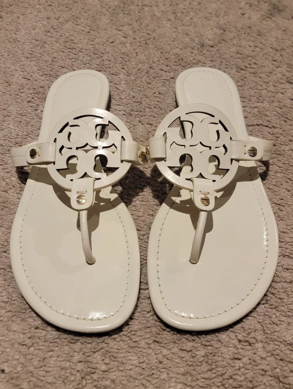 Tory Burch Miller Sandals White Size 12